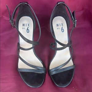 Mix No. 6 Elegant Black Strappy Heels